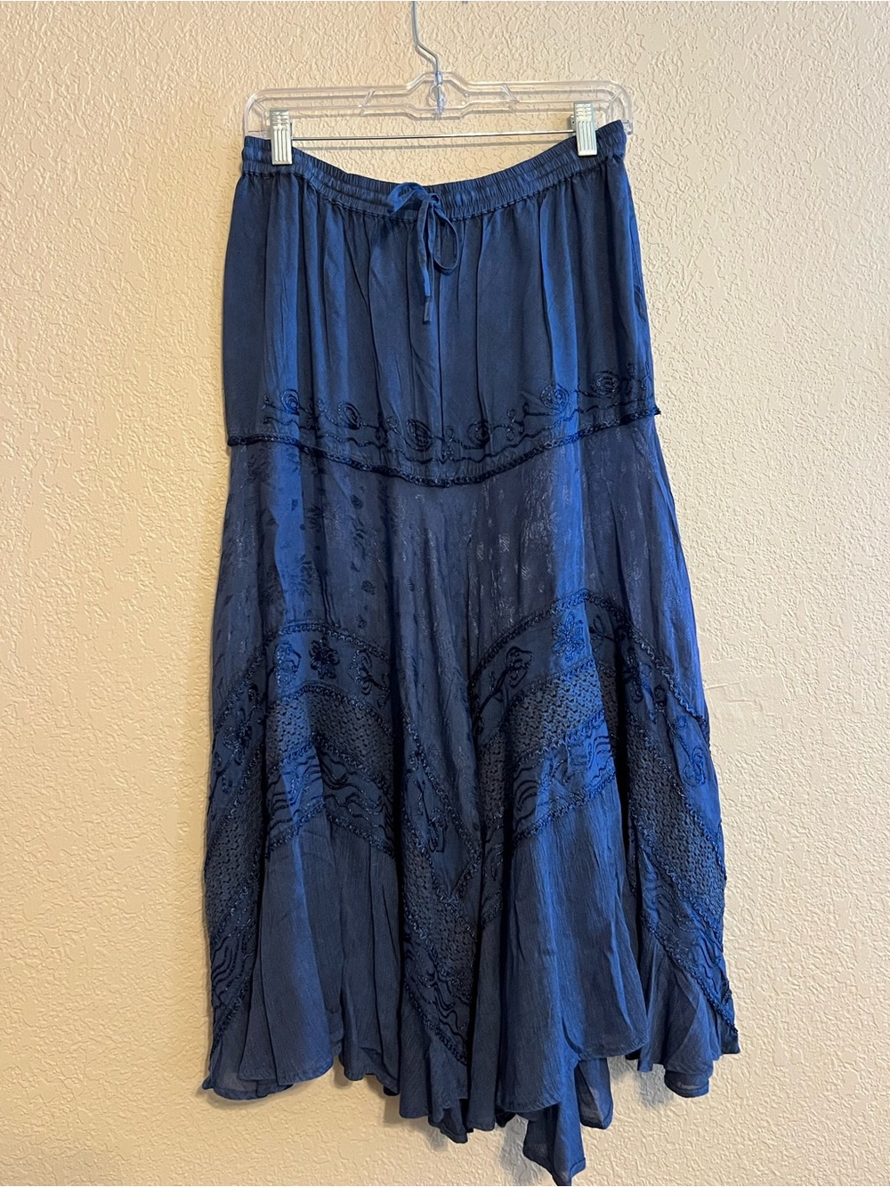 Embroidered Boho Maxi Skirt